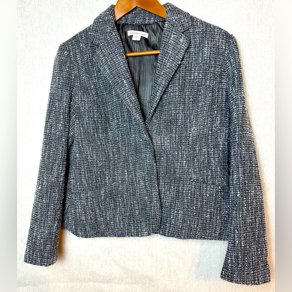 Coldwater Creek Shimmery Tweed Blazer Size P6